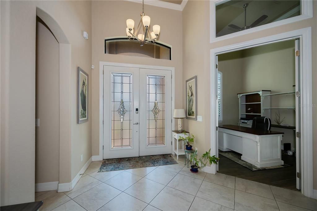 gorgeous foyer with full office can be a 4th bedroom