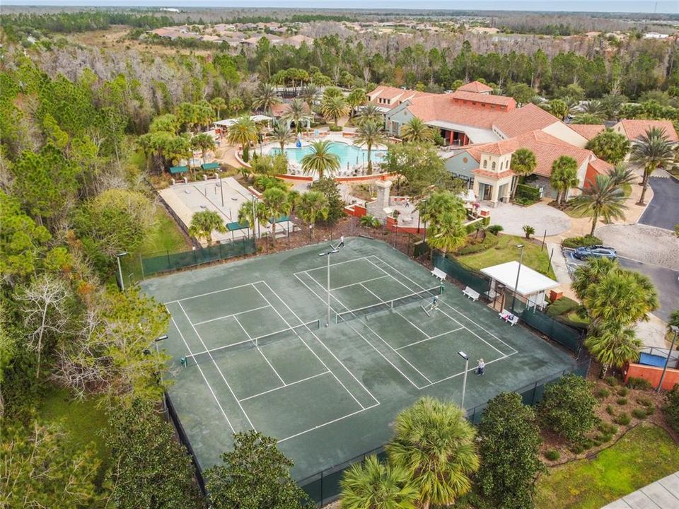 Tennis courts. Lighted for evening play.