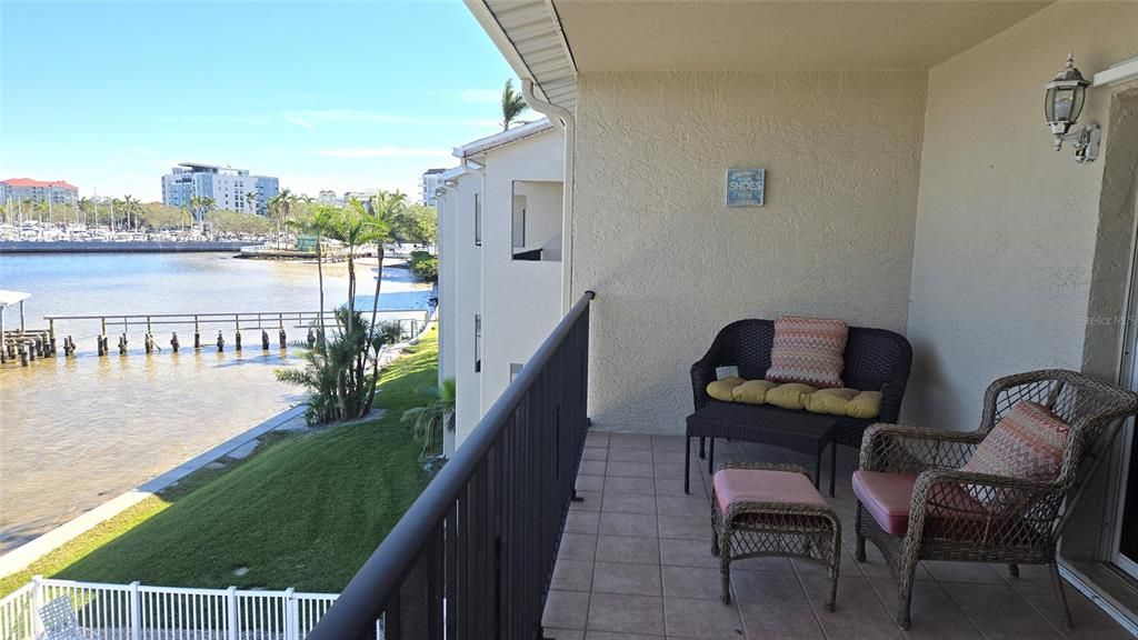 Lower balcony outside livingroom.