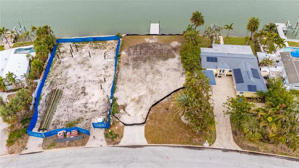 Blue outline is vacant lot adjacent to property