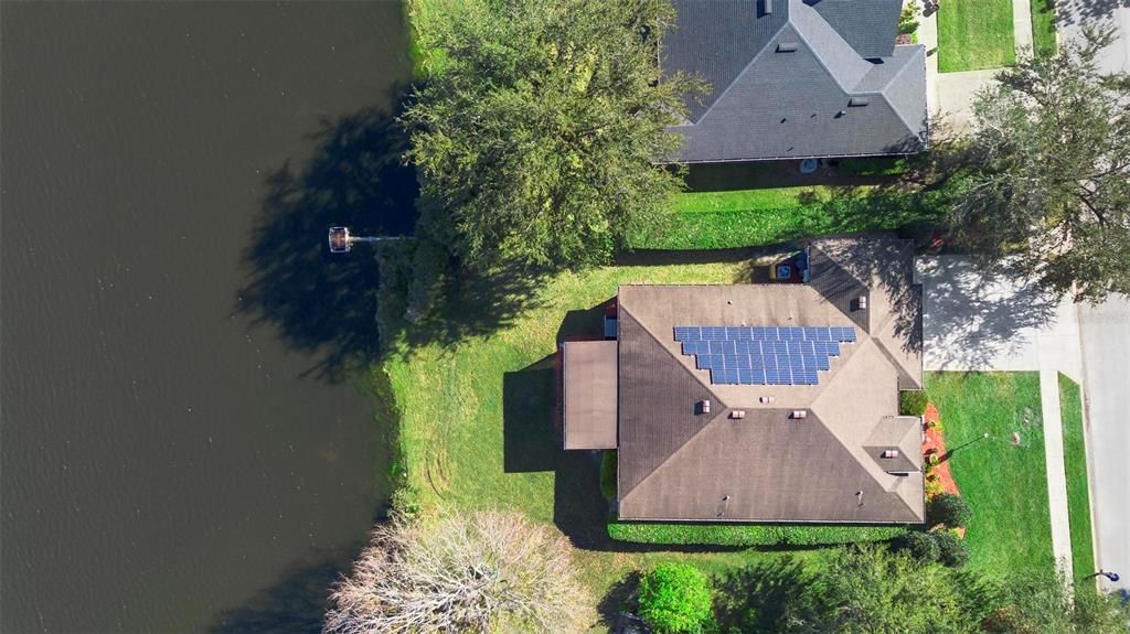 Overhead view. The solar panels net a very affordable electric expense.