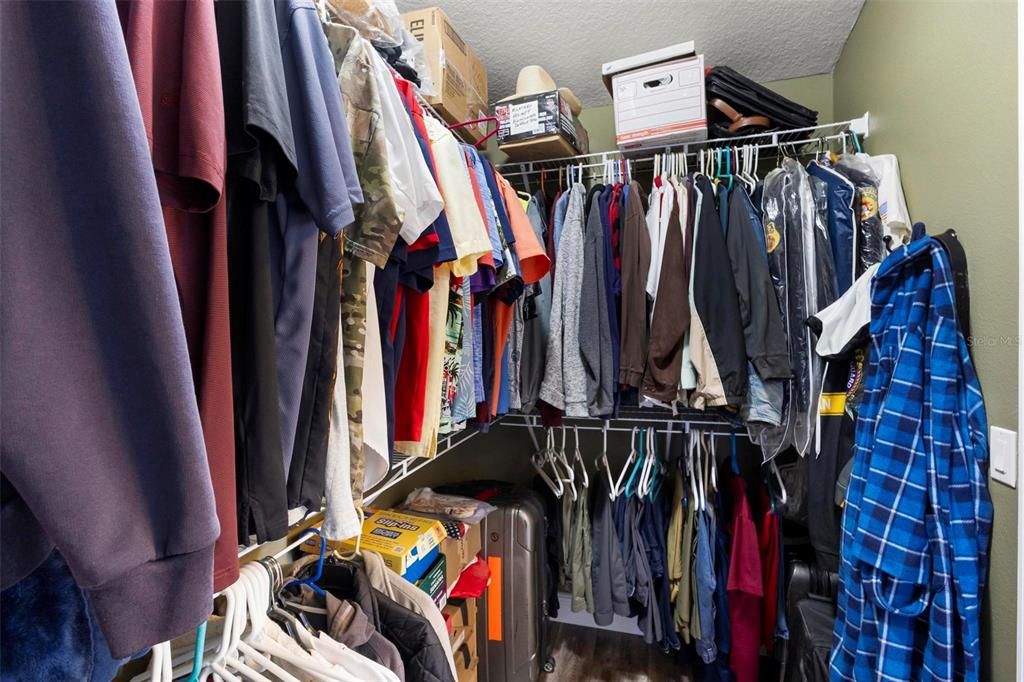 Primary suite walk-in closet.