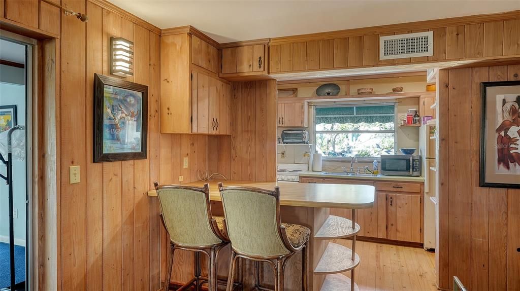 Dining area in apartment above garage