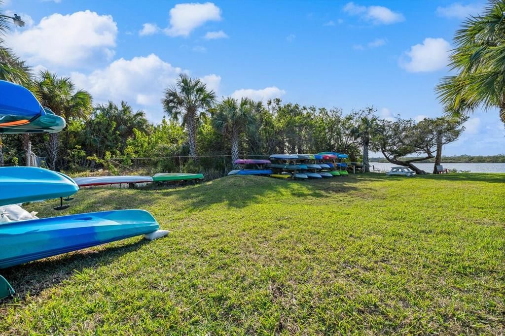 Kayak Launch & Storage Area