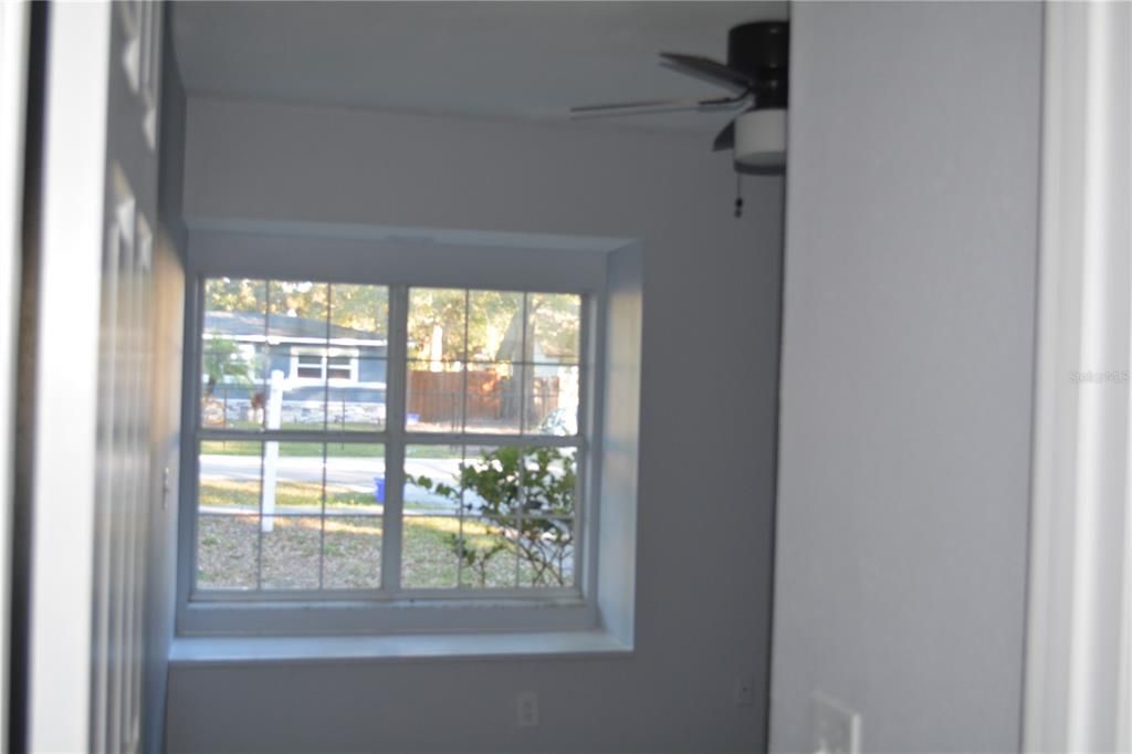 Second bedroom also has a seating area under the window with double closet