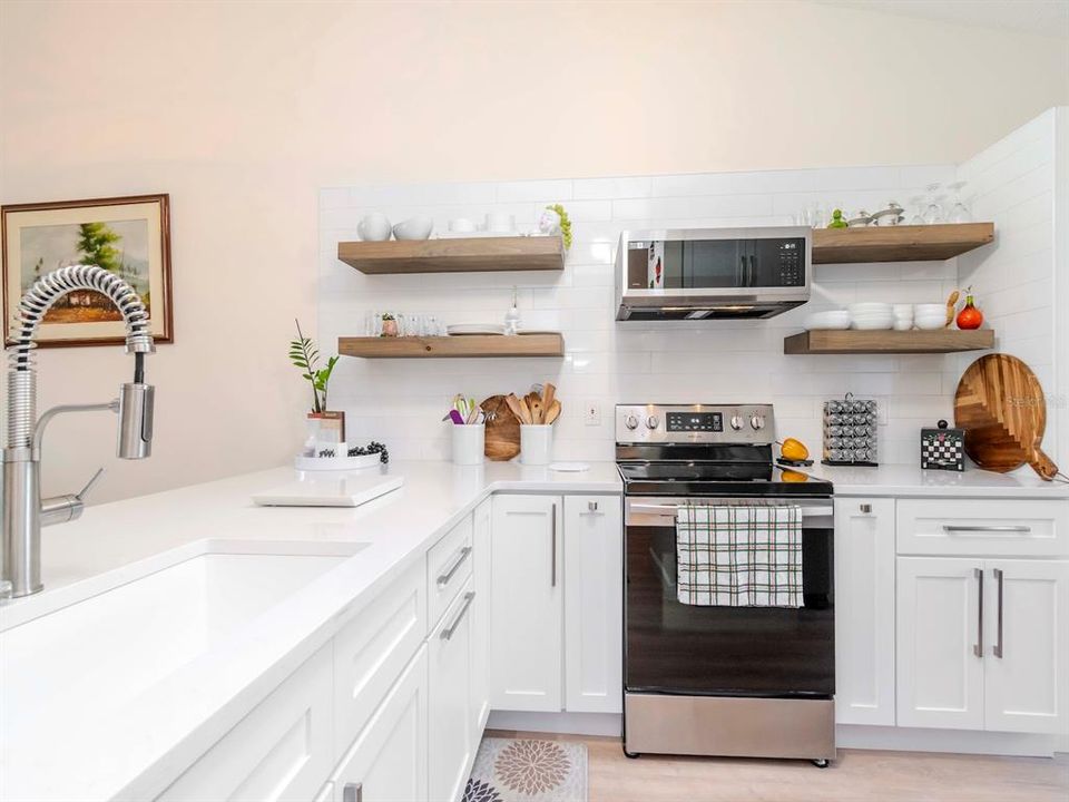 Quartz counters in the kitchen