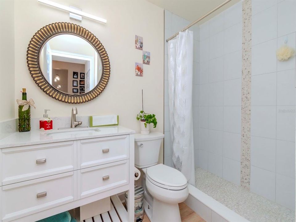 New vanity in the guest bathroom