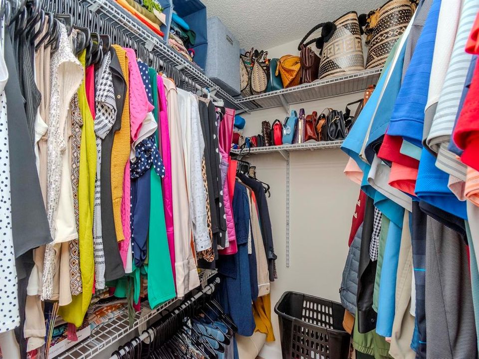 Large walk-in closet in the primary bedroom