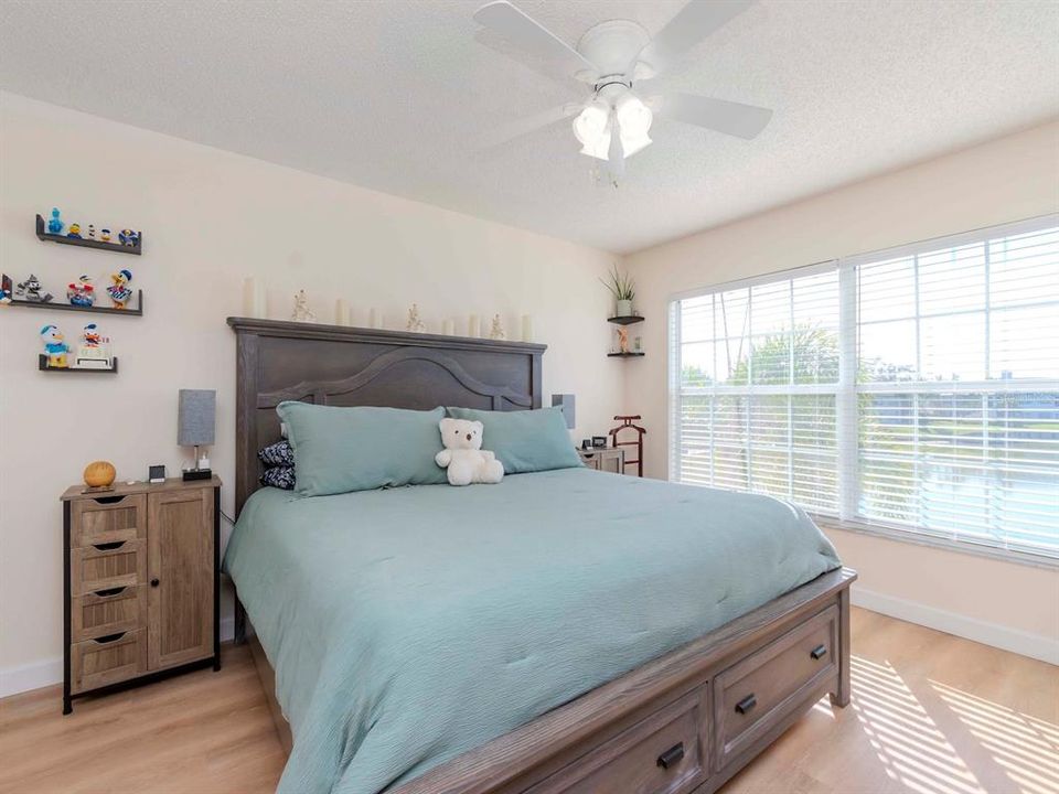 Primary bedroom with lake view