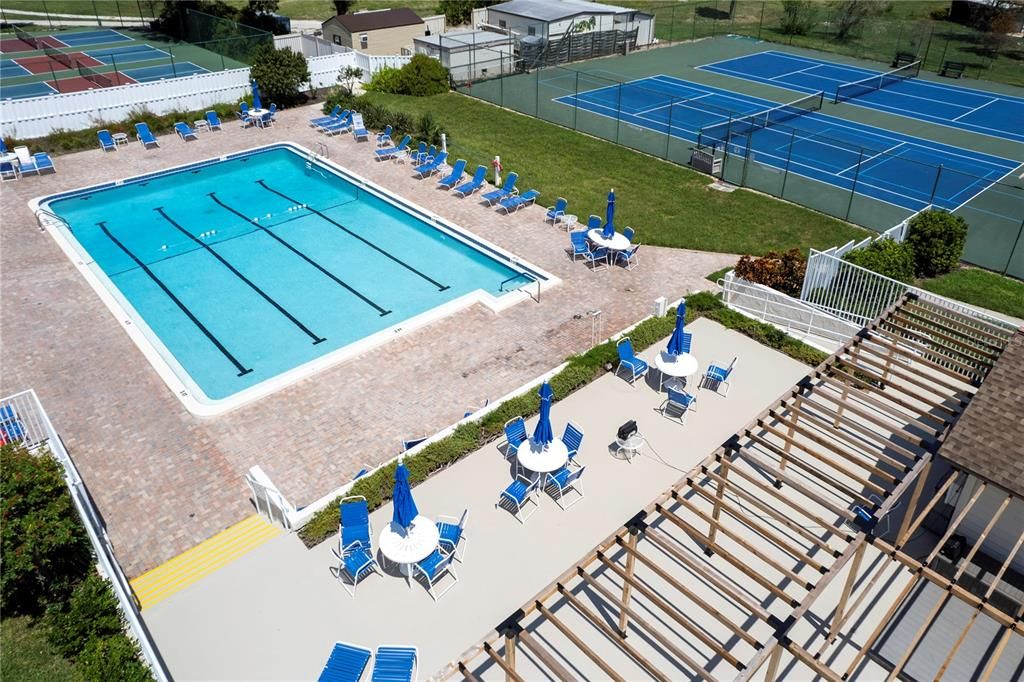 clubhouse pool / tennis courts