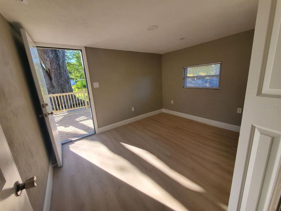 Master Bedroom & deck exit.