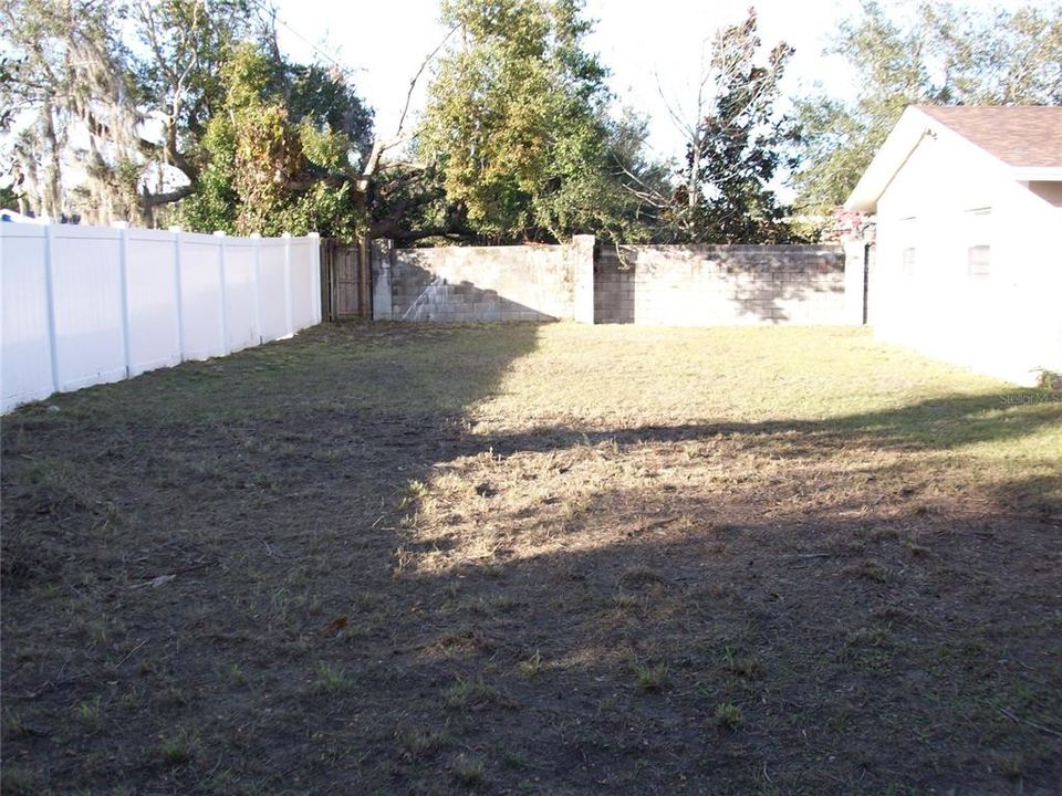 Fenced Backyard