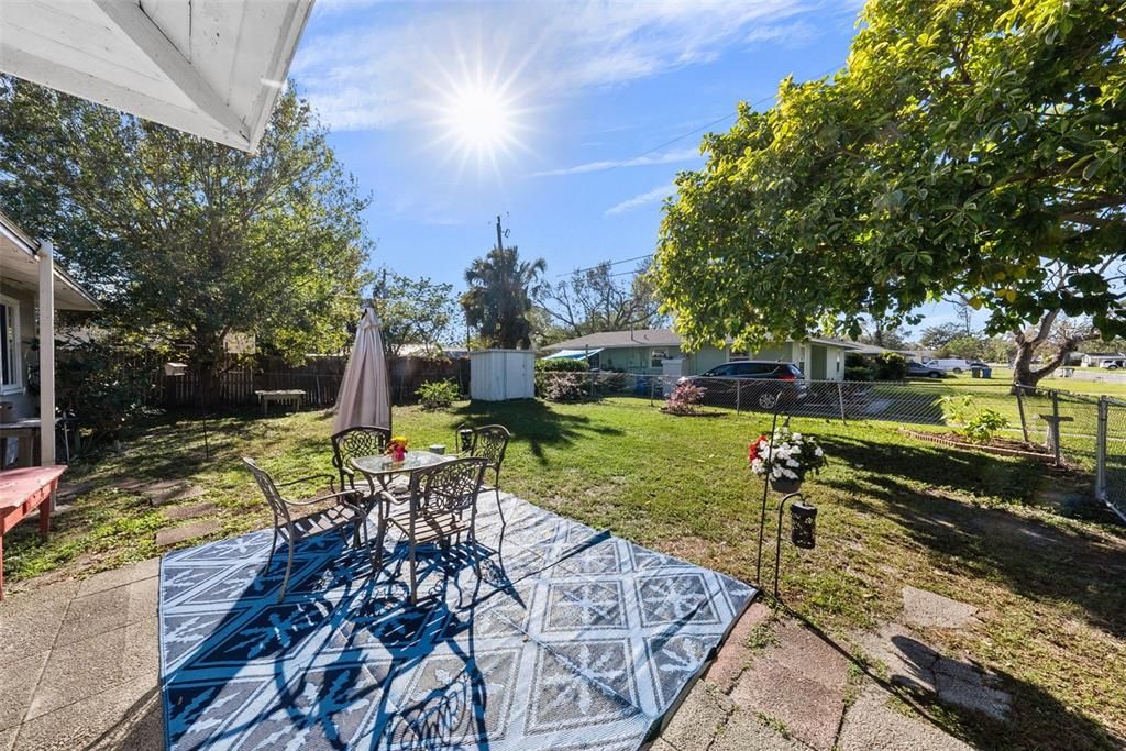 Paver patio for grillin' and chillin' with easy access to the kitchen