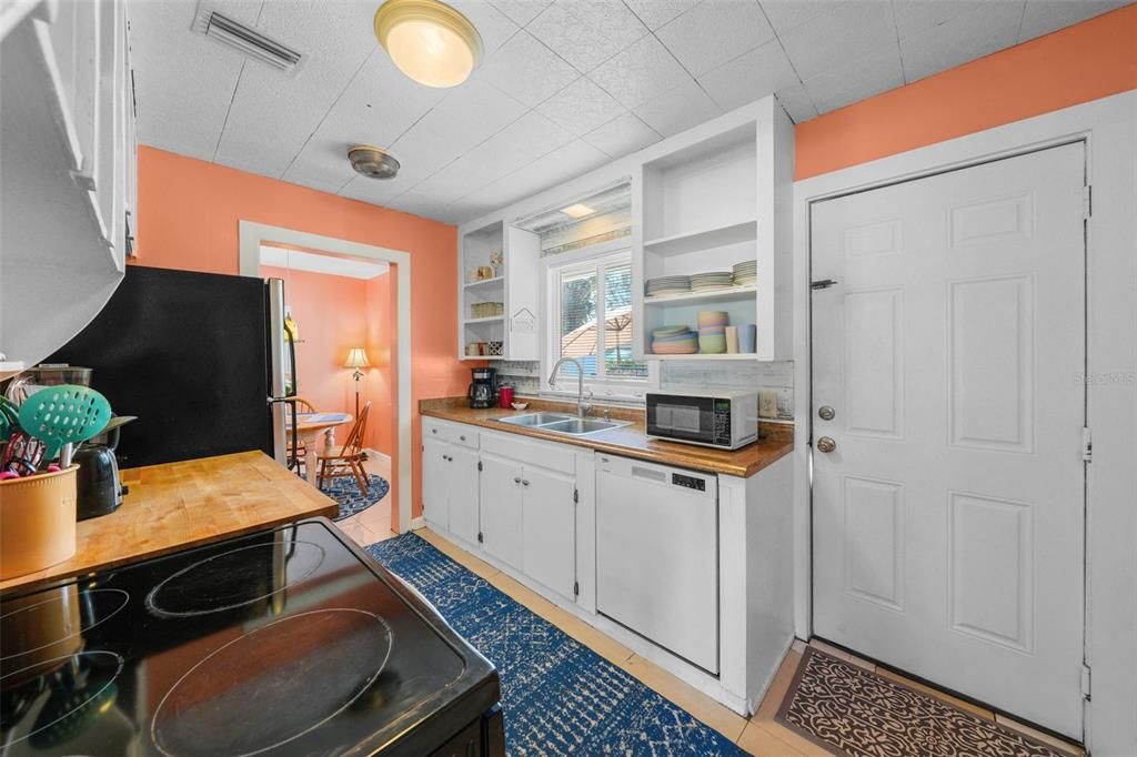 Perhaps a luxury in 1952, but a necessity in 2025; the sellers added this dishwasher to bring this kitchen into the modern era