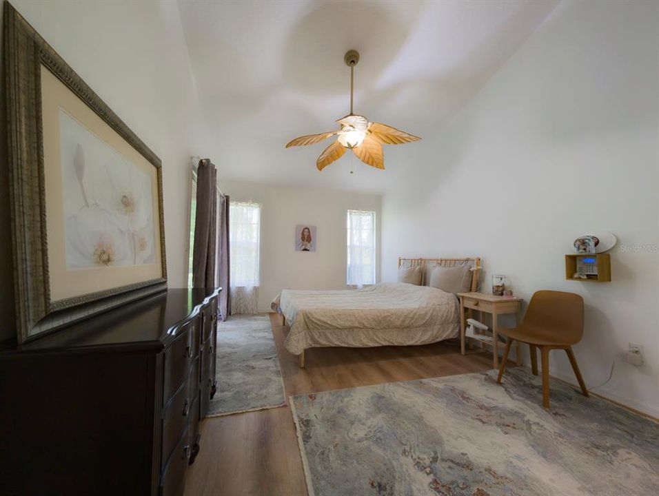 Vaulted ceilings in master bedroom