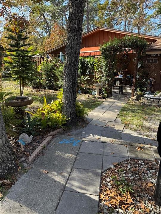 Patio from driveway