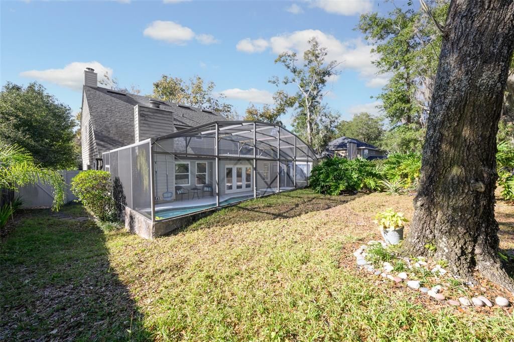 Backyard is fully fenced.