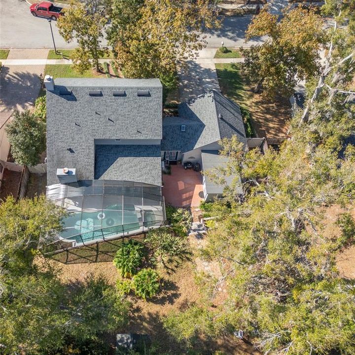 Aerial view of home.