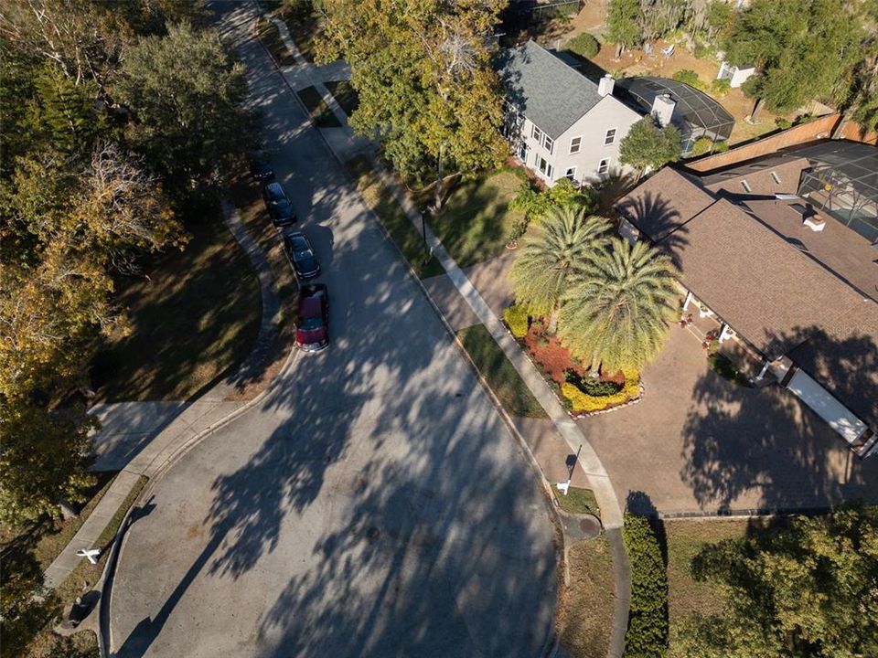 Aerial view of the cul de sac.