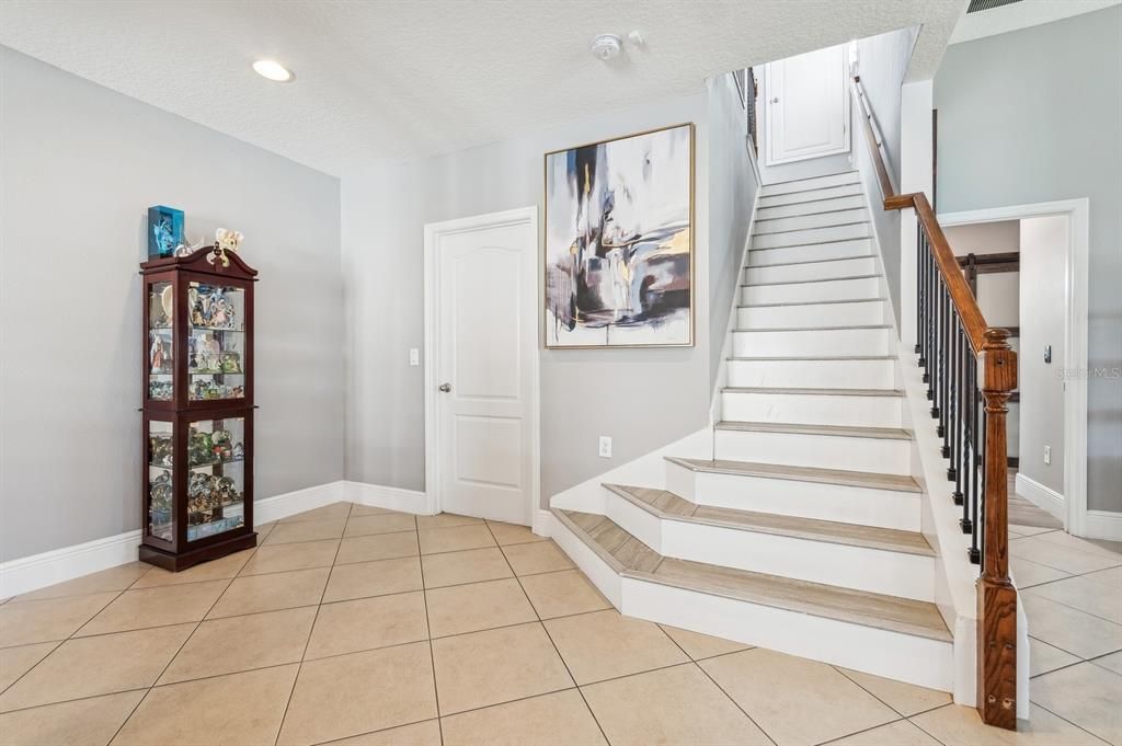 Staircase just off of main foyer