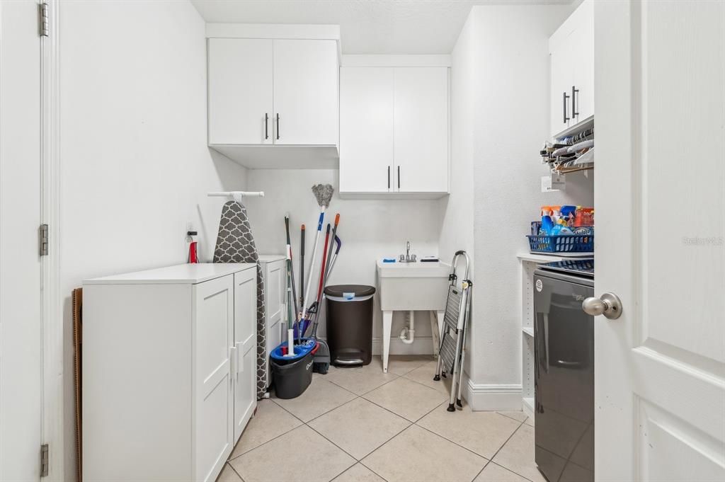 Laundry room with utility sink