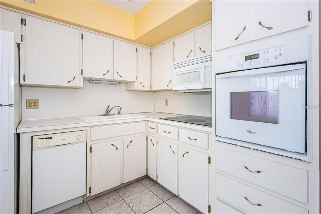 Kitchen picture before new LVP flooring