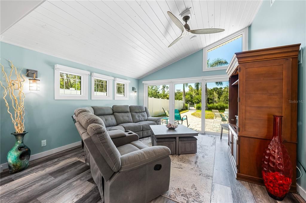 Living room looking into backyard pre hurricane