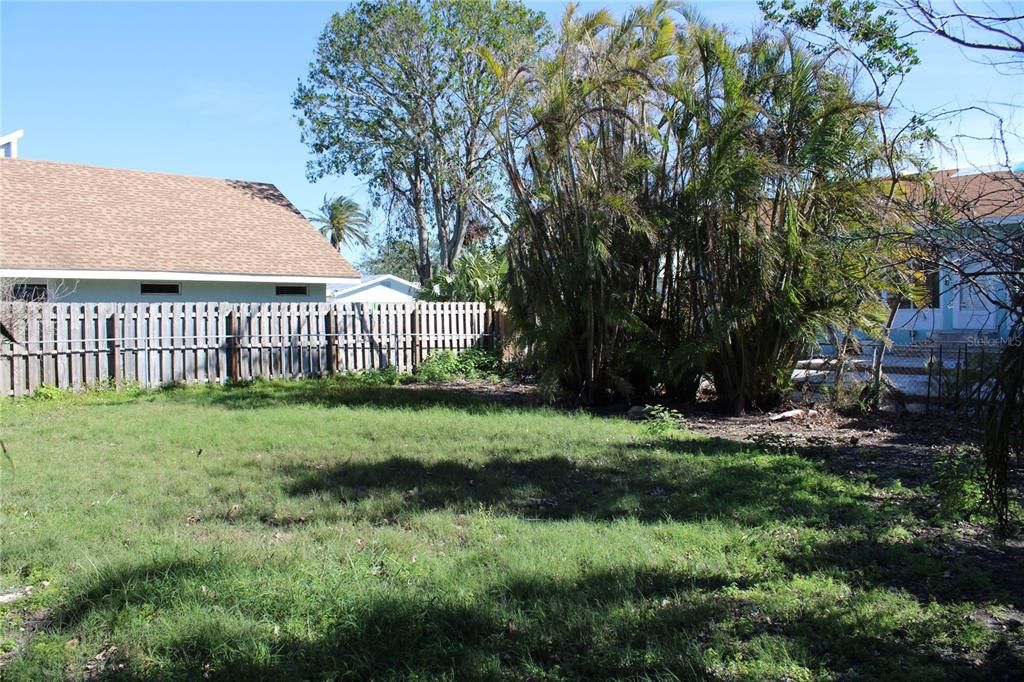 Fully fenced backyard