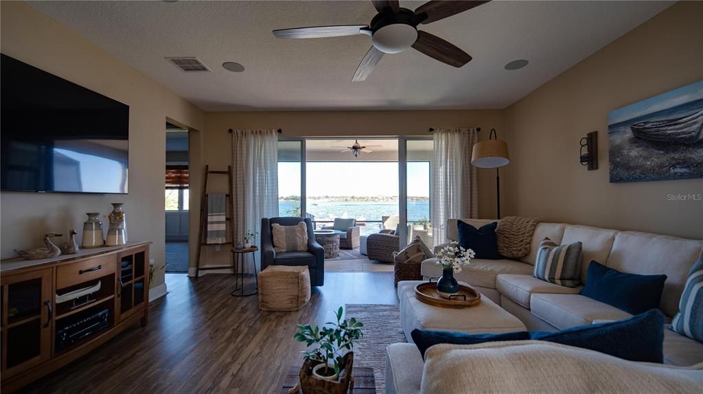 Living Room w/Lake View