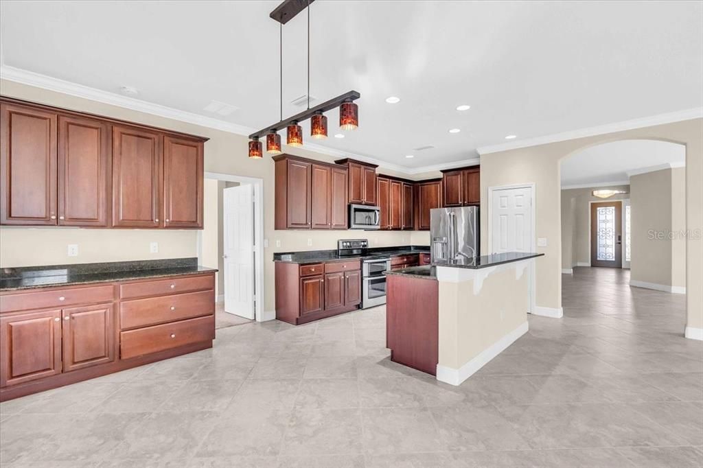 Kitchen View with Dry Bar and Eating Space in Kitchen | 368 Cedar Falls DrApollo Beach, FL  33572