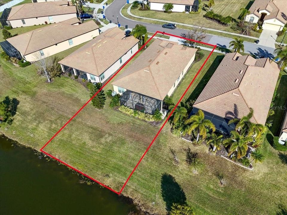 Outline of property aerial view | 368 Cedar Falls Dr, Apollo Beach, FL  33572