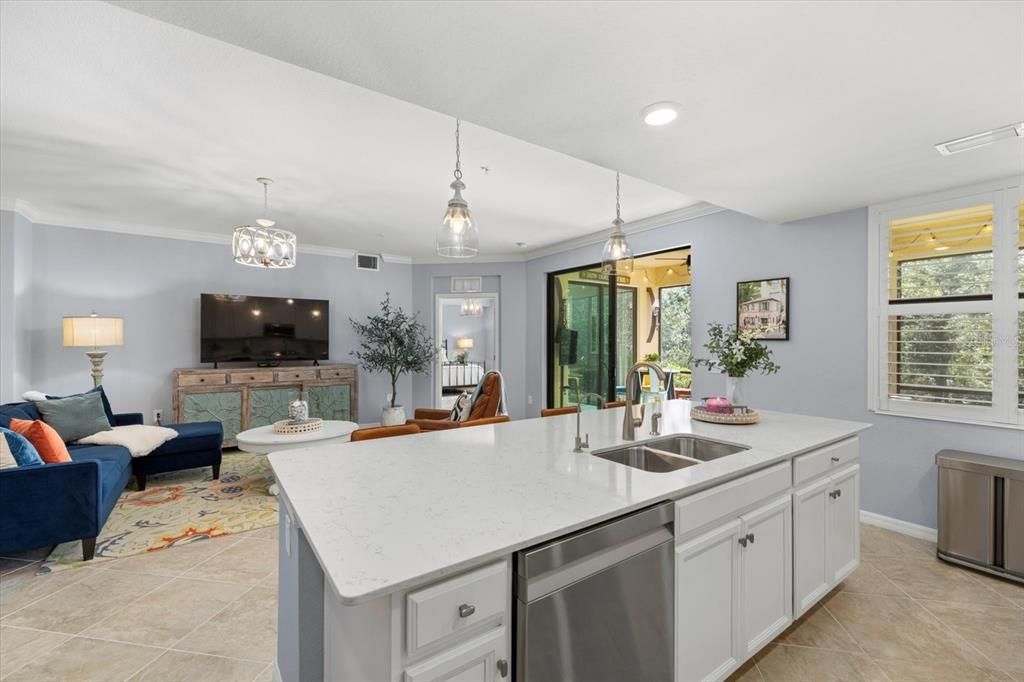 Kitchen opens to the Living Room