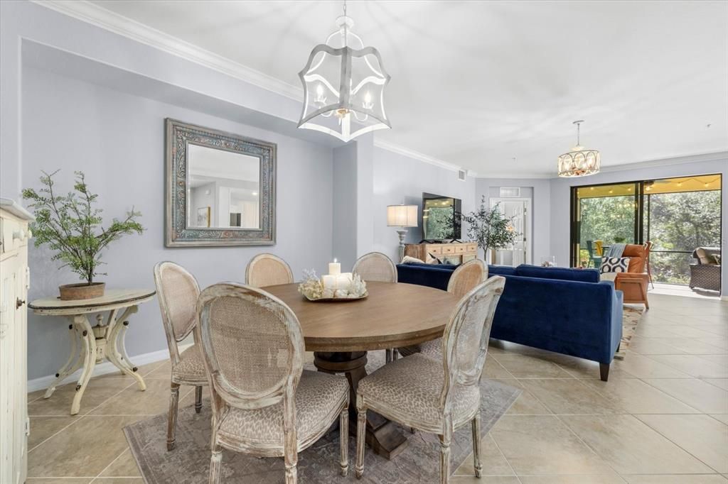 Dining room opens to the Living room