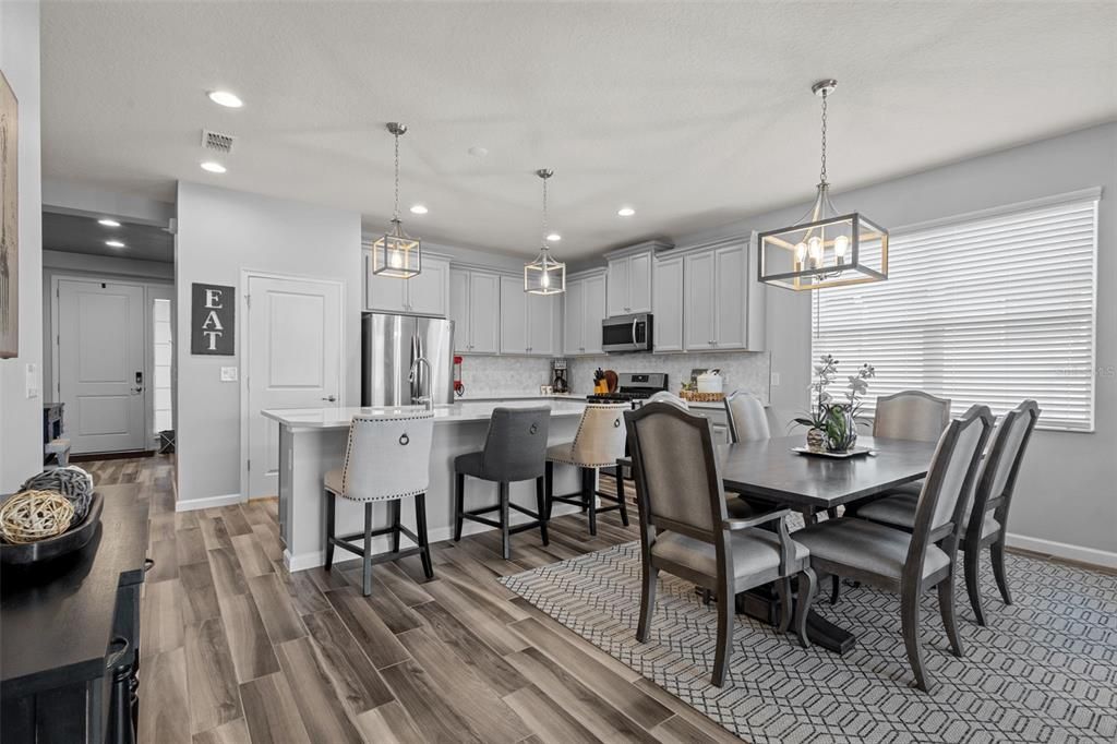 Dining room - open concept to both kitchen and living room