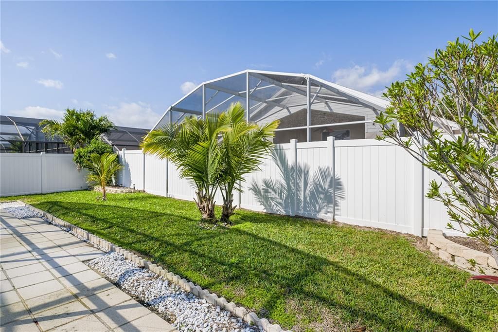 Fenced backyard for privacy