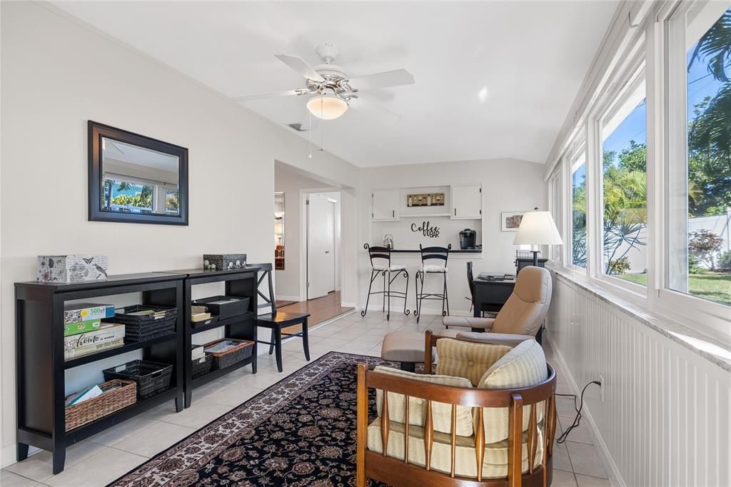 Alternate view in the Bonus space at the back of the home.   Large windows fill the room with natural light!