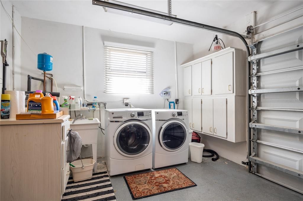 A large laundry area in the garage will not take space away from where you can park your vehicles!