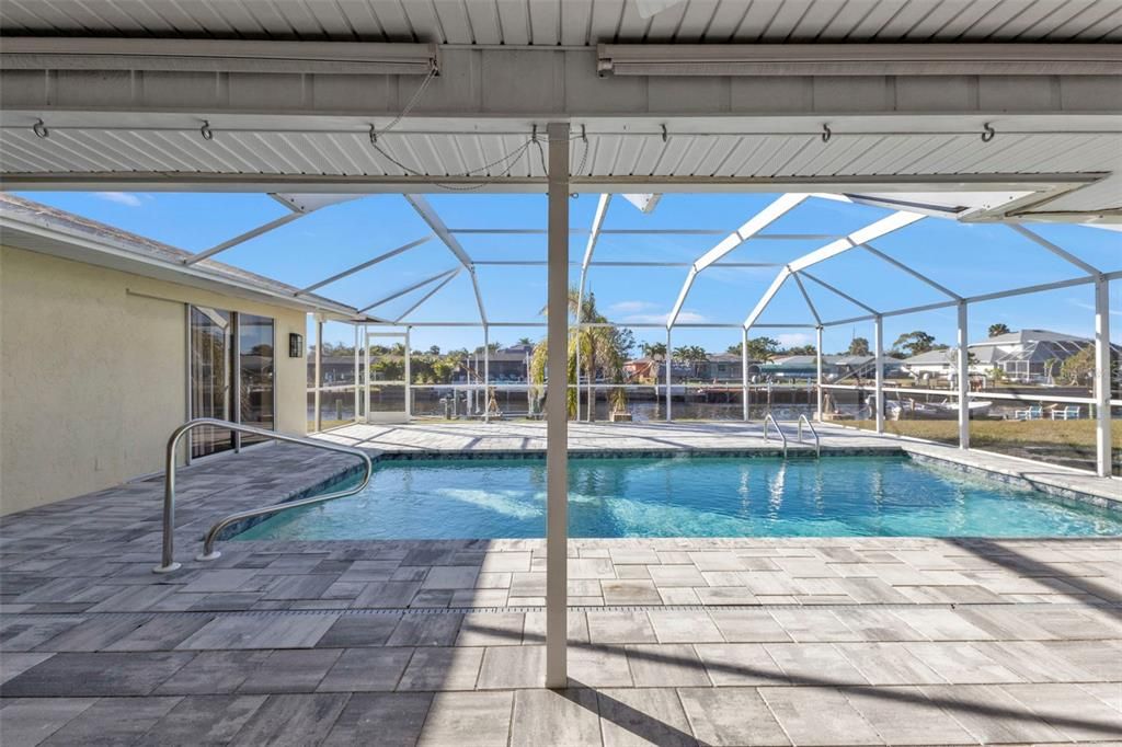 Resort style pool and lanai