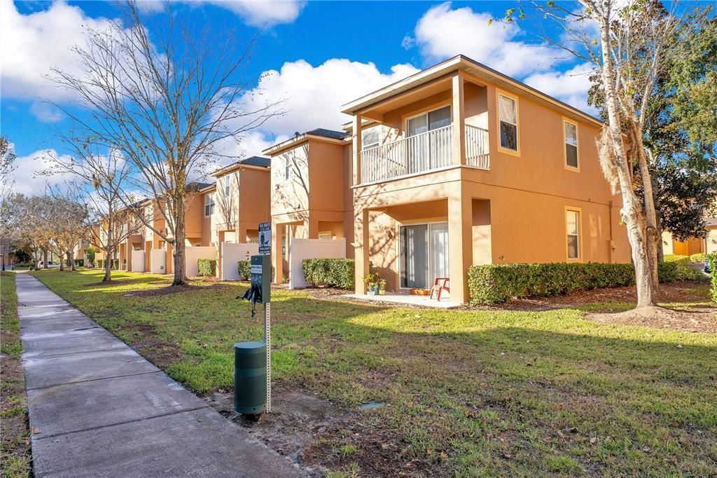 End Unit Looks onto Walking Path