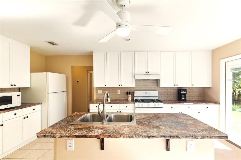 Kitchen looking west to east