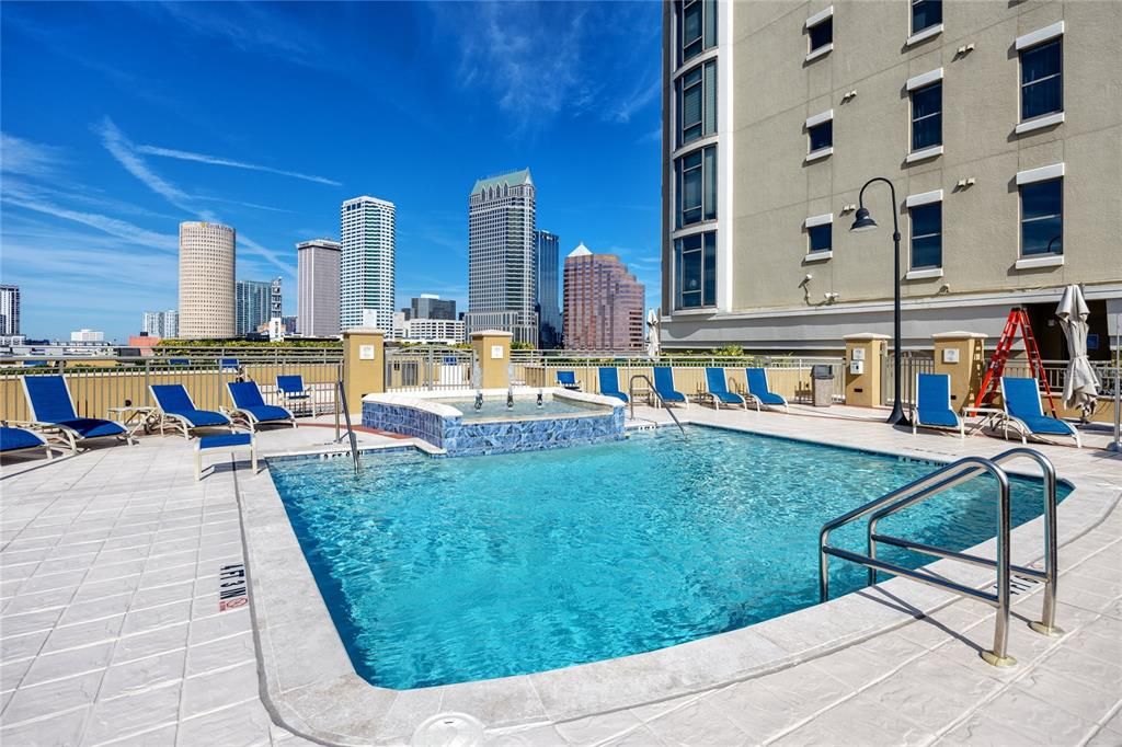 Heated pool on the 7th floor