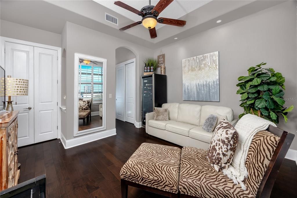 Two closets in the guest room for more space