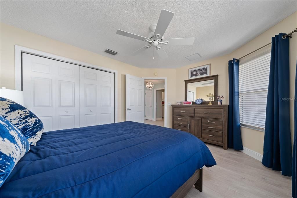 Second bedroom with double door to built-in closet.