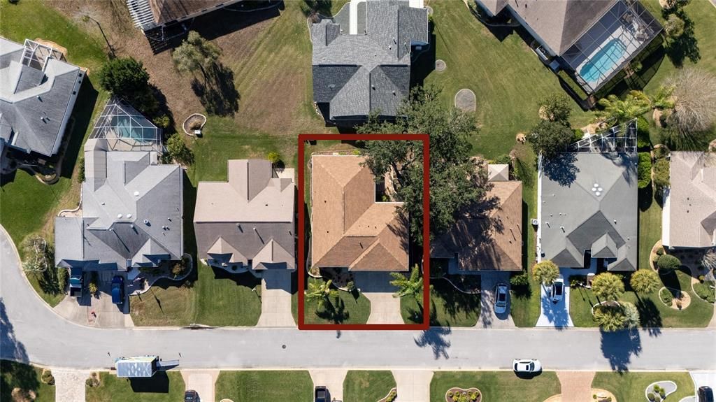 Arial view of property and the neighbors.