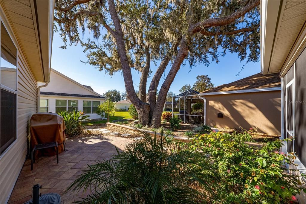 The hardscaping and mature tree add to the beauty of this property!