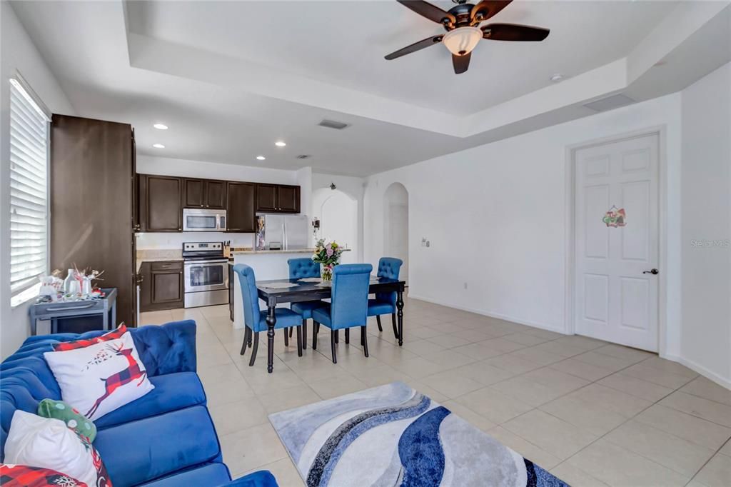 Family Room open to the kitchen and dinette