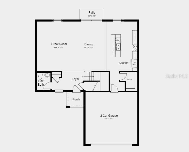 Structural options added include: Extended kitchen cabinets and covered lanai.