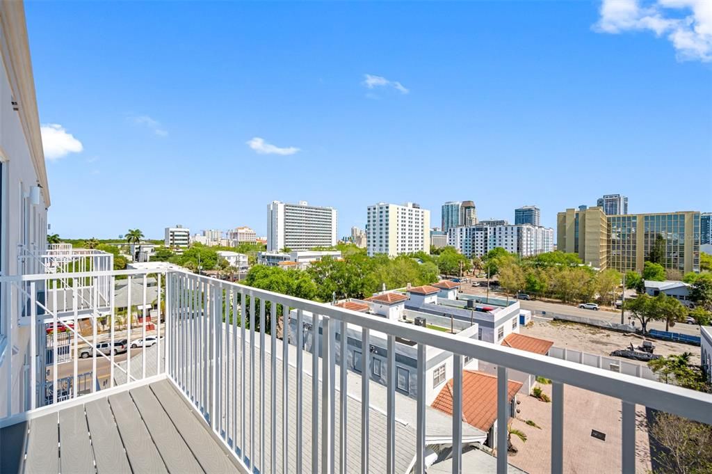 Northeast view - Private balcony overlooking Downtown St. Pete