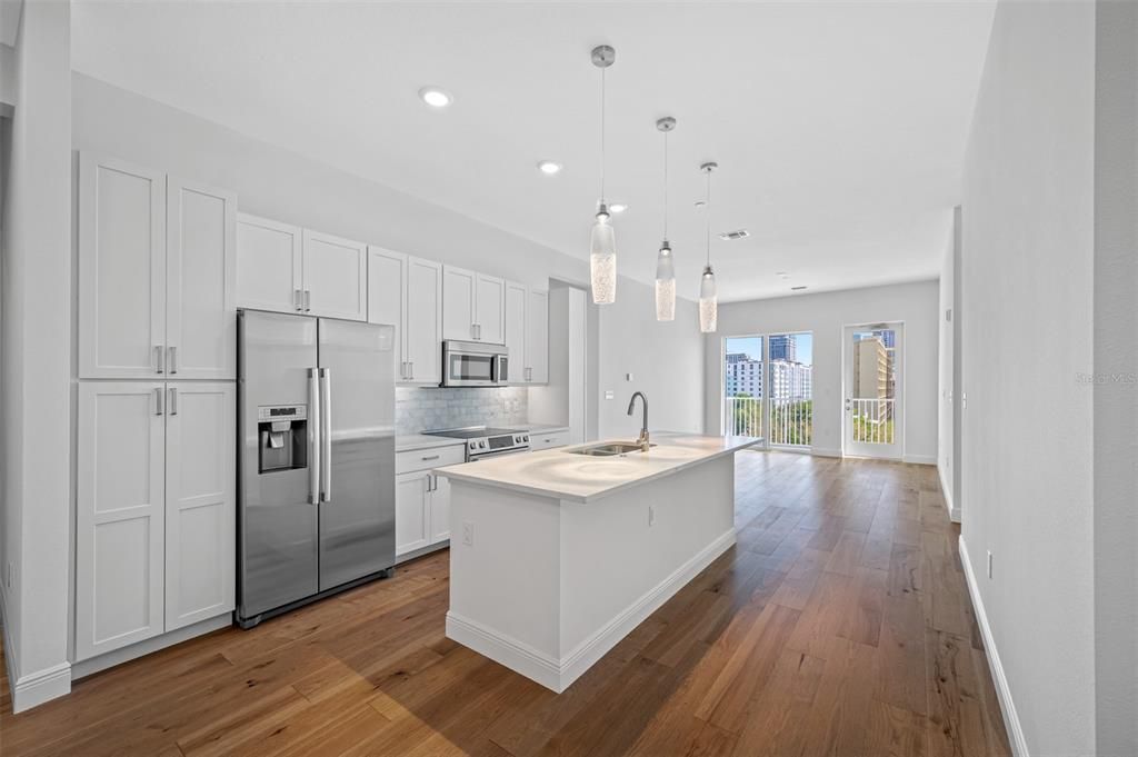 Solid wood cabinetry and plenty of storage