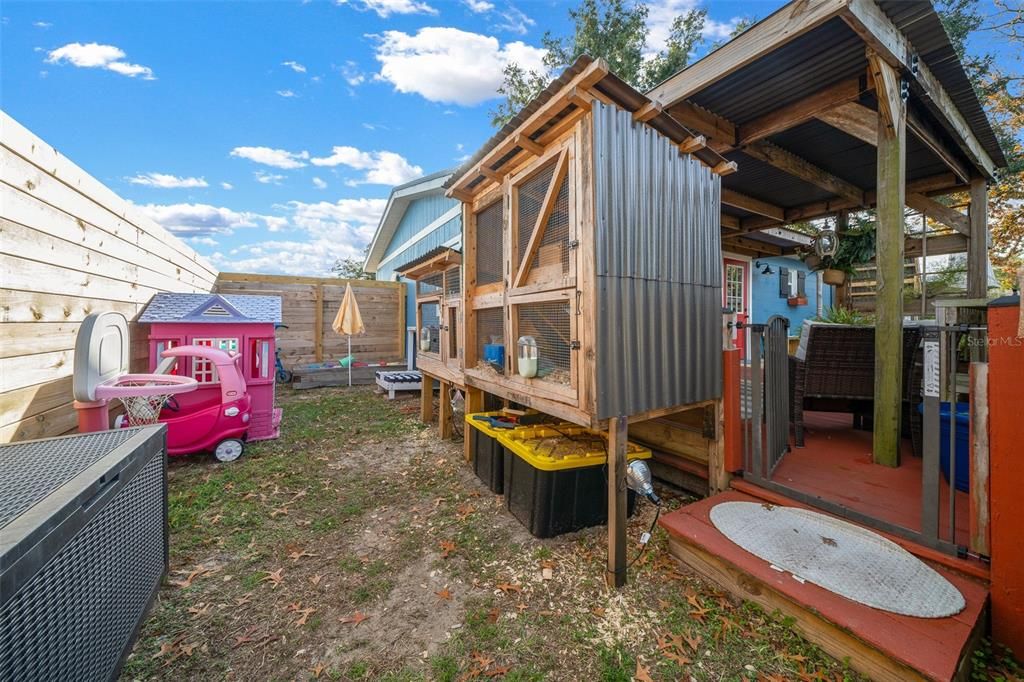 Separate fenced play area